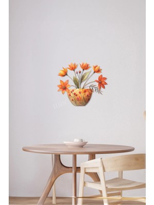 Macrodec Spring's Brushstroke Baharın Fırçası Metal Tablo - Modern Çiçek ve Doğal Renkli Lazer Kesim Duvar Dekoru