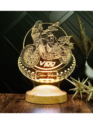 Sevgilambası Moto Guzzi V100 Tt 3D LED Lamba – Motor Guzzi Tutkunlarına Özel Motosiklet Hediyesi