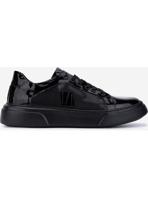 Valmenti Erkek Hakiki Deri Siyah Rugan Sneakers & Spor Ayakkabı 1163 2027 Erk Ayk SK25-26 Sıyah Rgn