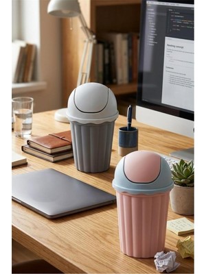 PremiumPort Çocuk Masası Için Renkli Makaron Çöp Kovası, Şık ve Kullanışlı Tasarım