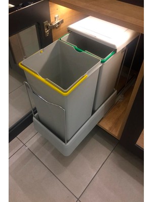 PremiumPort Pratik Raylı Plastik Çift Kova 14L, Dayanıklı ve Kullanışlı Tasarım