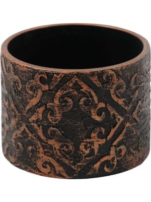 Ottowall Beton Saksı Desenli Silindir 10,5*14 cm