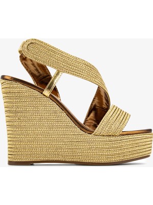 Valmenti Kadın Deri & Tekstil Bronz Topuklu Ayakkabı 1141 927 Bn Ayk Y26 Bronze Ropes