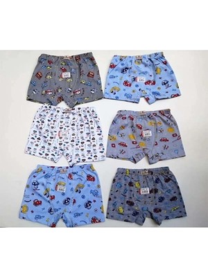 Ceylanoğlu Erkek Çocuk Desenli Likralı Boxer