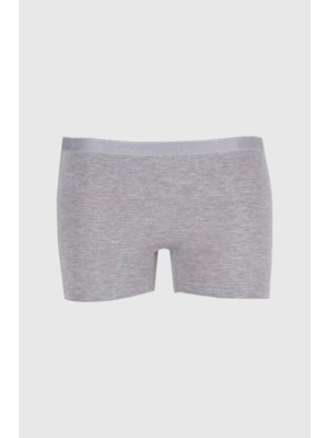 Ceylanoğlu Kadın Gri Likralı Mini Boxer 6'lı GKC234