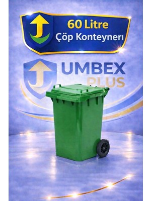 PremiumPort Dayanıklı 60L Plastik Çöp Konteyneri, A Sınıfı Isıya Dayanıklı Malzeme