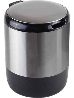 PremiumPort Pasifik 3 Lt Siyah Tezgah Üstü Mutfak ve Ofis Çöp Kovası