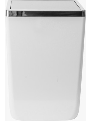PremiumPort Şık Beyaz Toskana 6 Lt Banyo ve Mutfak Çöp Kovası