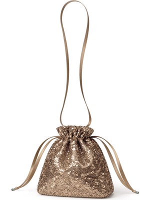 Hapshoe Bakır Işıltılı Payetli Kız Çocuk Mini Çanta