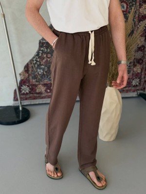 Modenya Erkek Ithal Yıkamalı Keten Pantolon