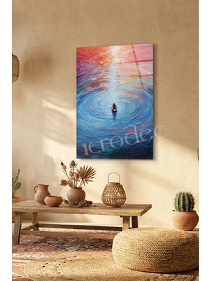 Macrodec Eternal Calm Sonsuz Huzur Cam Tablo - 4mm Temperli Kırılmaz Cam Duvar Dekoru