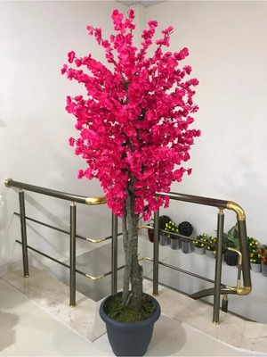 Cihan Çiçekçilik Yapay Ağaç Fuşya Bahar Dalı 180 cm