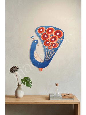 Macrodec Divine Peacock Renkli Tavus Kuşu Metal Tablo - Modern ve Eğlenceli Hayvan Figürlü Duvar Dekoru