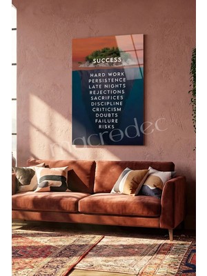 Macrodec Success Iceberg Başarının Görünmeyen Yüzü Cam Tablo - - 4mm Temperli Kırılmaz Cam Duvar Dekoru