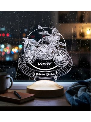 Sevgilambası Moto Guzzi V85 Tt 3D LED Lamba – Motor Guzzi Tutkunlarına Özel Motosiklet Hediyesi