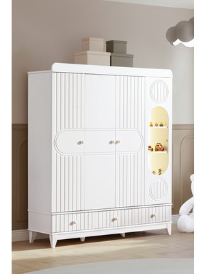 Setay Gardırop, Klas 4 Kapaklı 3 Çekmeceli Dolap