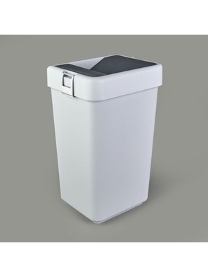 PremiumPort Pratik Gri Çöp Kovası, 25 Litre, Şık ve Kullanışlı Tasarım