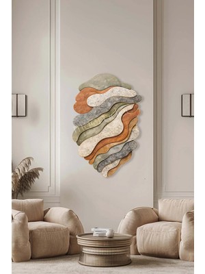 Macrodec Stone Rhythm Taşın Sessiz Ritmi Metal Tablo - Soyut Modern Duvar Dekoru