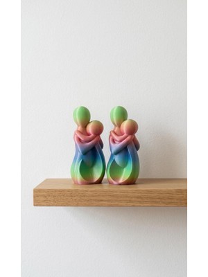 My Craft 3D MYCRAFT3D Anne ve Çocuk Figürlü 15CM Anneler Günü Özel Hediyelik Dekoratif Biblo 2'li