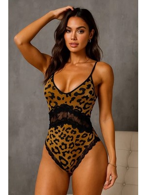 Modenya Leopar Dantel Romantik Body