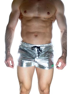 Modenya Erkek Gümüş Lame Short