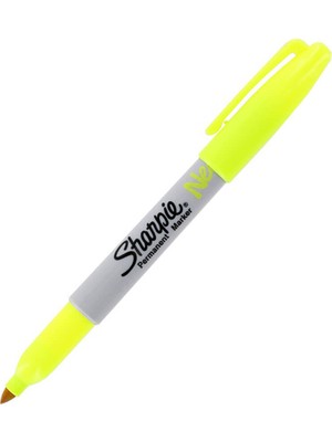 Sharpie S1881076 Permanent Markör Kalem Fine Yuvarlak Uçlu Neon Fosforlu Sarı (12 Li Kutu)