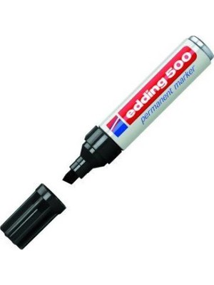 Edding 500 Markör Permanent Kalemi 2-7 Mm Siyah Kesik Uçlu (10 Lu Paket)