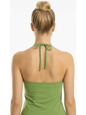 Modenya Boyundan Bağlamalı Taş Işlemeli Atlet