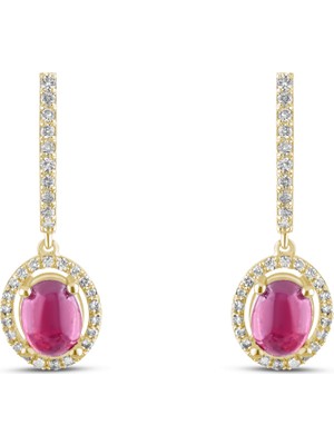 Lial Diamond 5.65 Karat Pırlanta Yakut Küpe ,doğal Pırlanta, Sertifikalı Mücevher