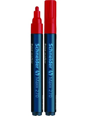  schneider permanent markör boya kalemi maxx 1-3 mm kırmızı 270  (10 lu paket)