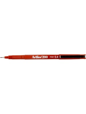  artline ek-200 fineliner ınce uçlu keçeli kalem 0.4 mm kırmızı (12 li kutu)