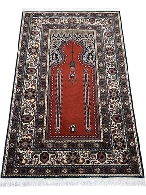 Burak Halı El Dokuma Sıfır Bünyan Seccade 87X140 Kiremit Su Yeşili %100 Yün Namazlık