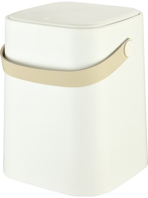 PremiumPort Pratik ve Şık 8 Lt Tezgah Üstü Iç Kovalı Çöp Kutusu, Beyaz