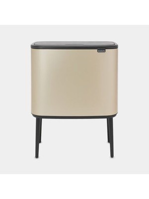 Brabantia Çöp Kovası Metallic Gold 36 Litre Paslanmaz Çelik Ömür Boyu Garantili Çöp Kovası