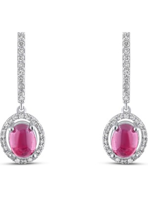 Lial Diamond 5.65 Karat Pırlanta Yakut Küpe ,doğal Pırlanta, Sertifikalı Mücevher