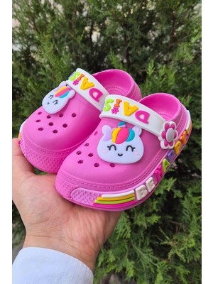 The Red Kids Unicorn Kaydırmaz Taban Çocuk Terlik Pembe