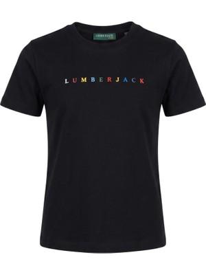 Lumberjack 6m Kids Iden Pam T-Sh 6fx Siyah Çocuk Tshirt