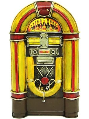 Elwes Dekoratif Metal Müzik Kutusu Kumbara Vintage Hediyelik