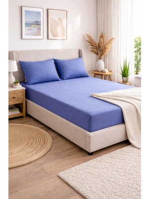 Faralya Life %100 Pamuk Çift Kişilik Çarşaf Takımı - 240X260 cm  Lastiksiz Çarşaf + 2 Adet 50*70 Yastık Kılıfı "