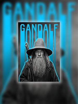 Tugo A4 Boyutunda Metal Gandalf Tablosu