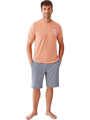 Modenya Baba-Oğul Seti Erkek Pijama Şortlu Takım AR3671S