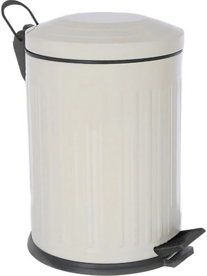 PremiumPort Şık Çizgili Gri 12 Litre Vintage Çöp Kovası