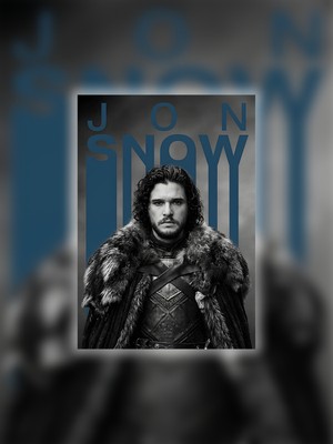 Tugo A4 Boyutunda Metal Jon Snow Tablosu