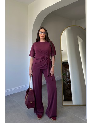 Magarde Yeni Sezon Bağlama Detaylı Premium Takım- Bordo