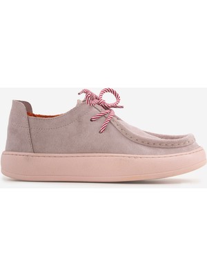 Shoemark Stay Pudra Hakiki Deri Süet Kadın  Loefer