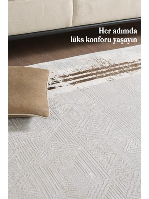 Red Halı Estetik ve Modern Saçaklı Kahverengi Pamuk Halı Salon Oturma Odası Yolluk Mutfak Koridor Halısı