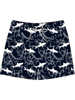 Slipstop Big White Short Siyah Erkek Mayo