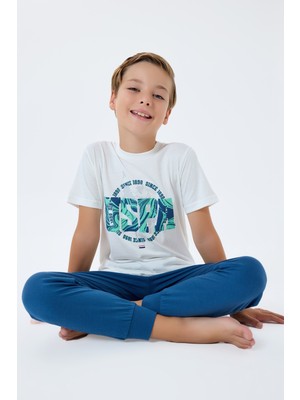 U.s. Polo Assn. Beyaz Erkek Çocuk Pijama Takımı