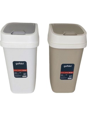 PremiumPort Renkli Plastik Kapaklı Çöp Kovası 10 Litre, Pratik ve Şık Tasarım