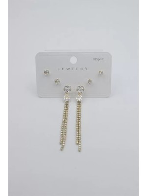 Die Grup Çoklu Set Küpe - Altın